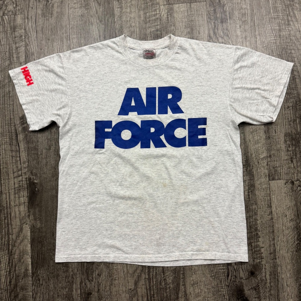 Vintage United States Air Force Military Aim High T-Shirt Tee Oneita XL